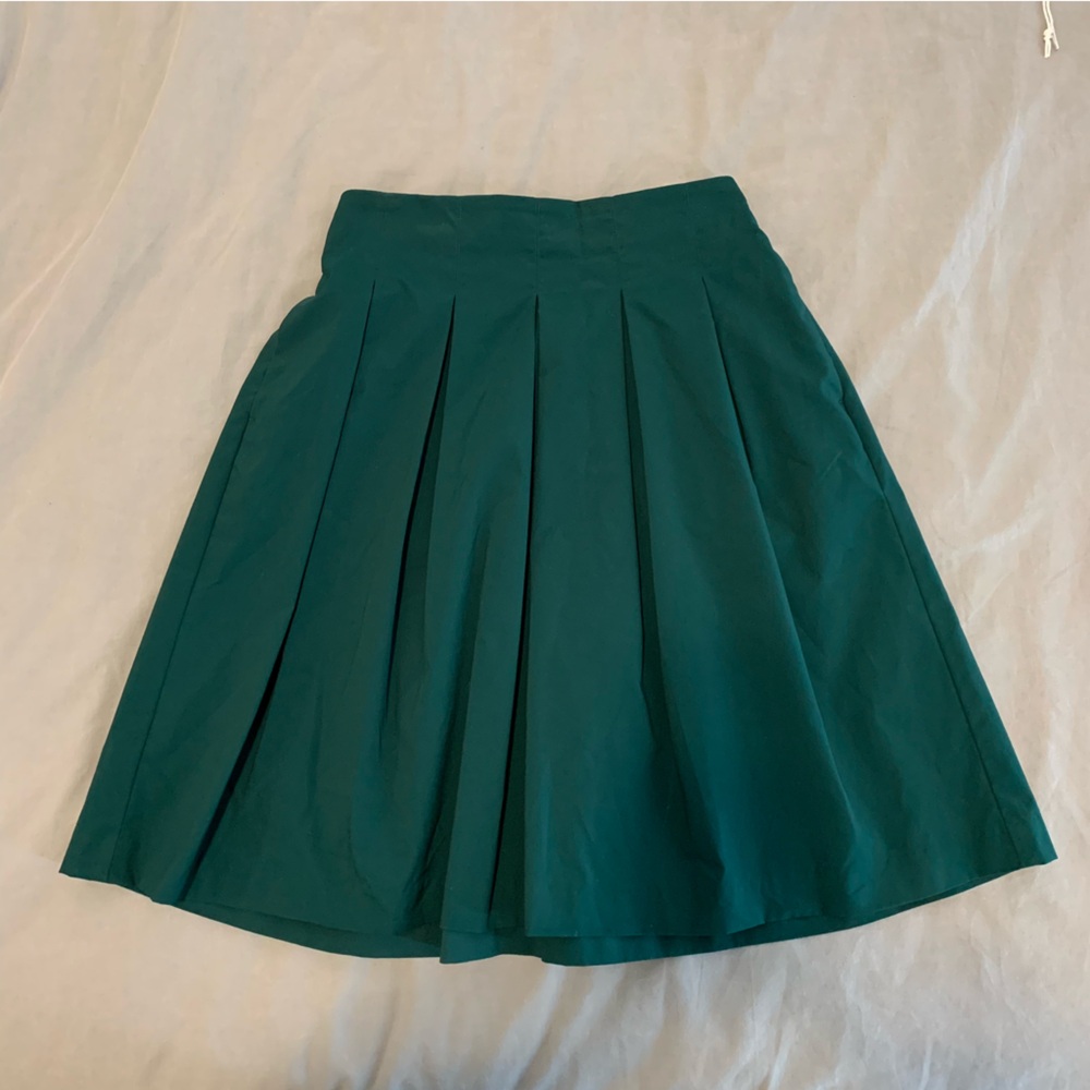 Uniqlo Teal Pleated Skirt